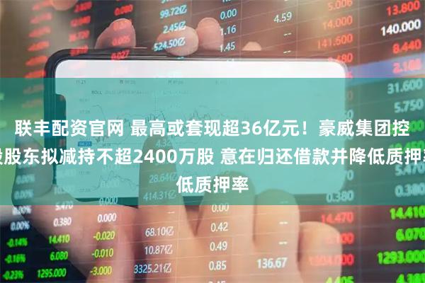 联丰配资官网 最高或套现超36亿元！豪威集团控股股东拟减持不超2400万股 意在归还借款并降低质押率